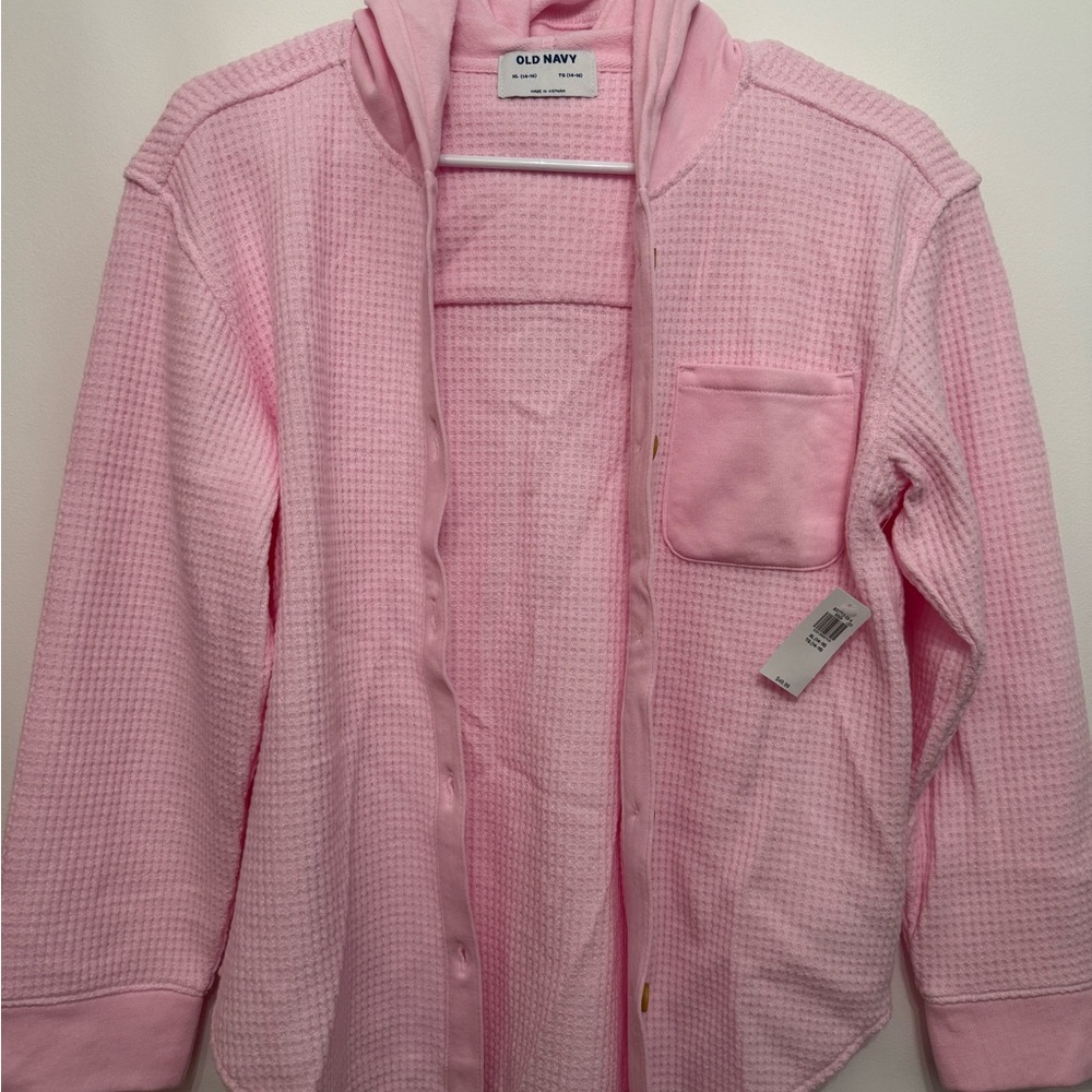 Old Navy Kids Light Pink Waffle Jacket